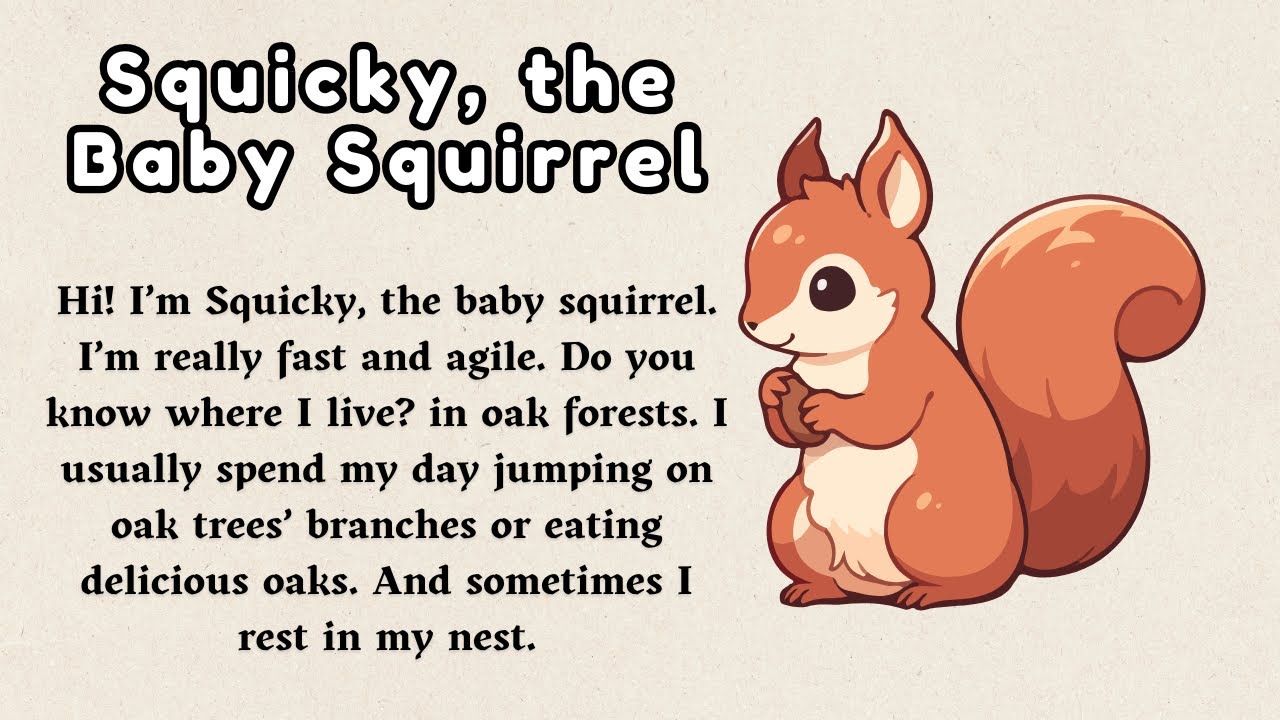 Squicky Squicky, the Baby Squirrel Learn English Through Story Level 1 ...