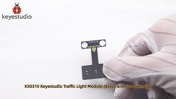 KS0310 Keyestudio Traffic Light Module Black and Eco friendly