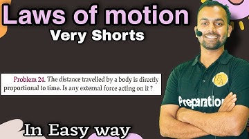 Very short-24 Laws of motion: The distance travelled by a body is directly proportional to time. Is
