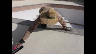 Applying Epoxy Knock Down Finish to Concrete