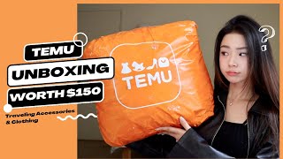 $150 TEMU UNBOXING | TRAVELING ITEMS &amp; CLOTHING