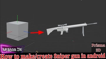 How to make or create sniper gun in android use Prisma 3D full tutorial|| 3D modeling |#WEAPONs