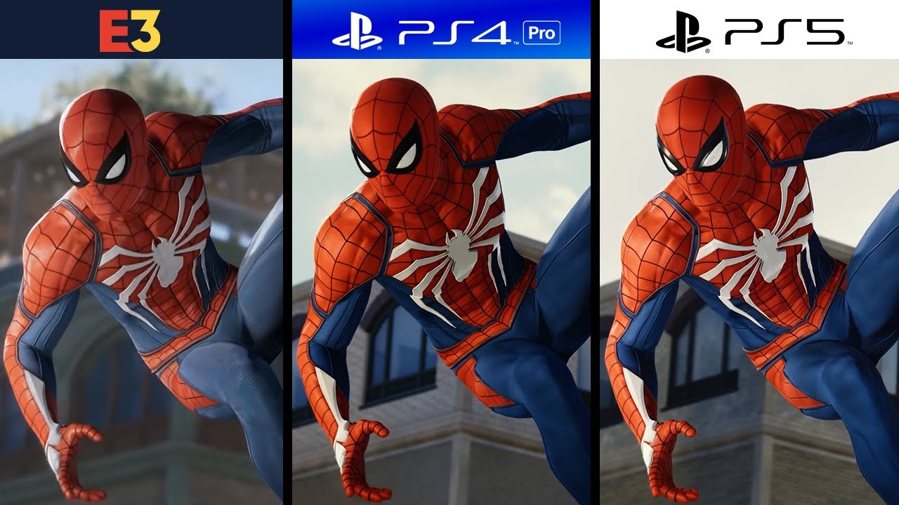 Marvel's Spider-Man E3 2017 vs PS4 pro vs PS5 Remastered