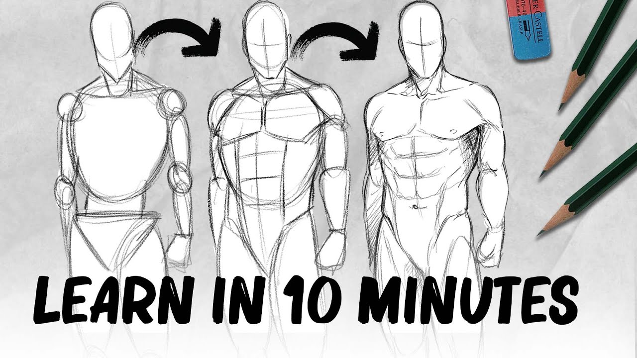 Ill teach you drawing bodies in 10 minutes Yes really  DrawlikeaSir   YouTube