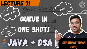 L -71 Queue Data Structure | Circular Queue | Priority Queue | Deque | Java DSA Placement | FAANG