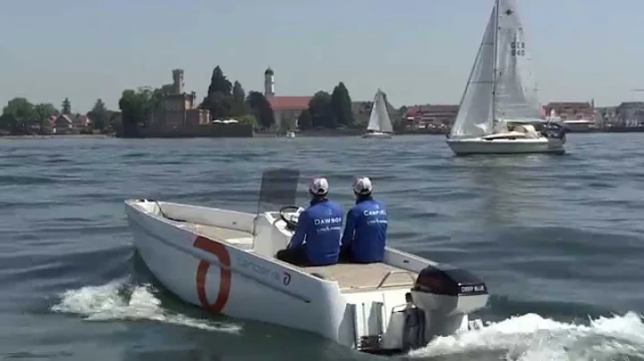 Canfield and Dawson cruising down Lake Constance