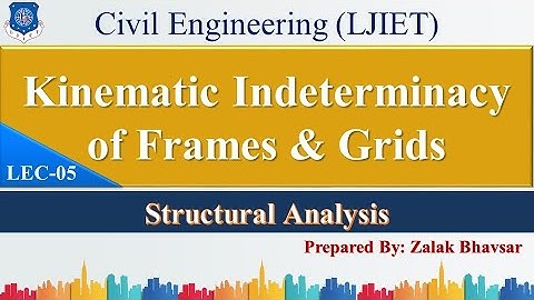 Lec-05_ Kinematic Indeterminacy of Frames & Grids | Structural Analysis | Civil Engineering