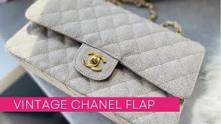 VINTAGE CHANEL LINEN FLAP