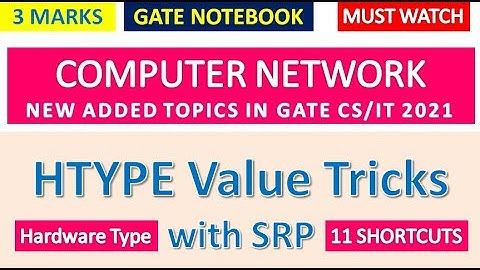 HTYPE Value Tricks  with SRP in ARP Protocol | COMPUTER NETWORK  NEW ADDED TOPICS IN GATE CS/IT 2021