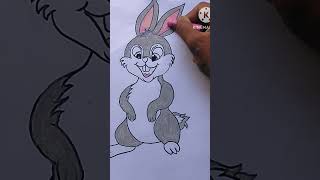 how to colour rabbit 🐰🐰#trending #youtube #drawing #oil pastel