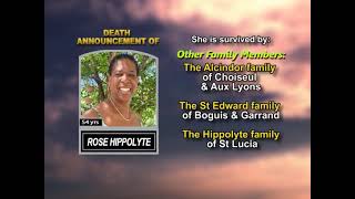 Rose Hippolyte ~ Long Obituary