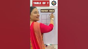😍Easy way to Learn Table of 7/Multiplication Table of 7/Short Trick/Pahada#shortsfeed #shorts #math