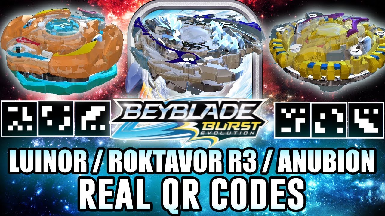 QR CODES LUINOR L2 ROKTAVOR R3 ANUBION A2 - BEYBLADE BURST APP QR CODES 