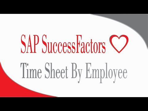 Time sheet by Employee -  SAP SuccessFactors Employee Central -