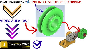 Aula 1081- Modelamento da Polia do Esticador de Correia no Autodesk Inventor 2026