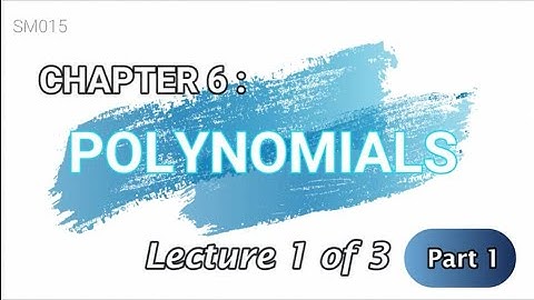 CHAPTER 6 ~  LECTURE 1 OF 3 [ PART 1 ]