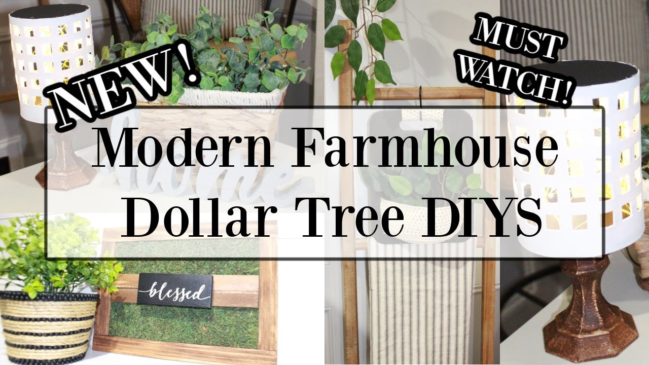 MODERN FARMHOUSE DOLLAR TREE DIYS | HIGH END DOLLAR TREE DIYS - YouTube