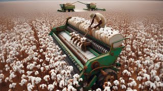 FABRIC Making Process from Cotton Plant in Factory - Cotton Plant Harvesting and Processing in 2024