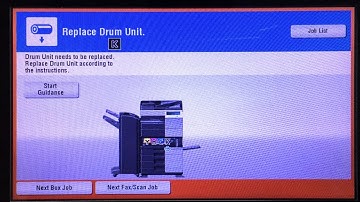 How to reset Replace drum unit Konica Minolta Bizhub 363