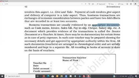 BUSINESS TRANSACTIONS & SOURCE DOCUMENTS