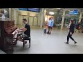 Playing Nuvole Bianche in a train station | Andrei Piano