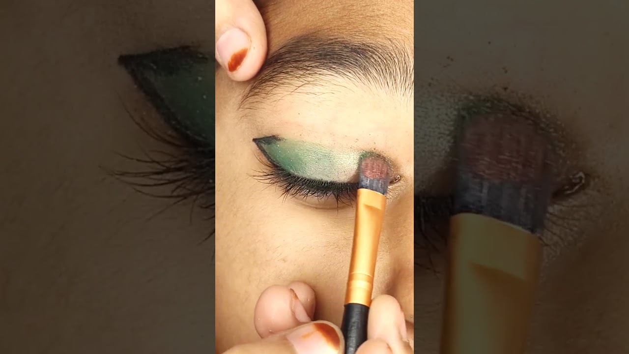 Black eye shadow makeup tutorials 🥰 with Winged #shorts