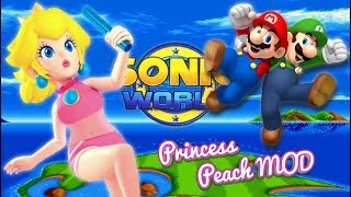 Princess Peach Mod - Mario Team Gameplay - Sonic World R8