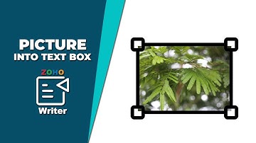 How to insert picture into text box in Zoho Writer