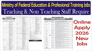 Ministry of Federal Education & Professional Training Government of Pakistan Teaching Non Teaching S