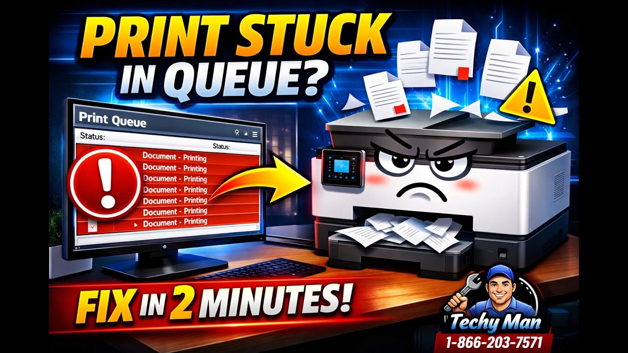 Fix Persistent Print Queue HP OfficeJet Printer Stuck in Queue? Easy Fix to Clear Print Queue ...