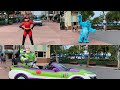 Pixar Parade ! Buzz, Woody, Jessie, Monsters, Incredibles at Hollywood Studios