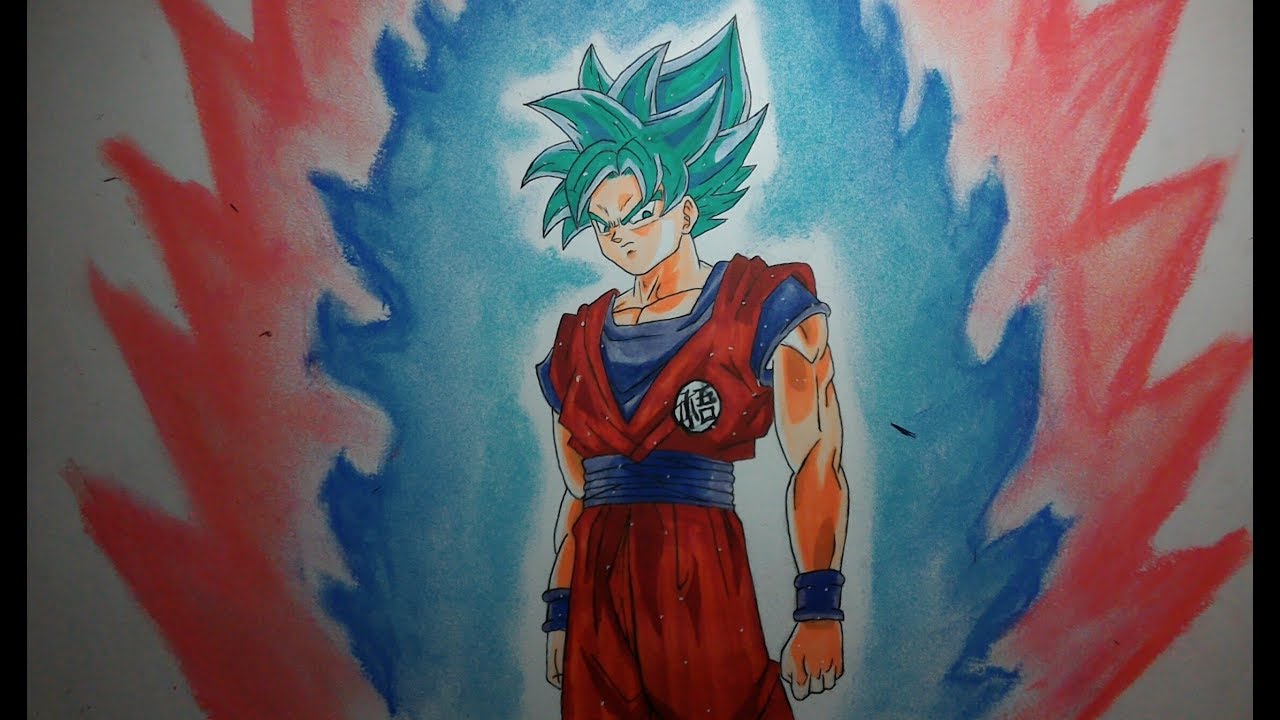 Here's my Kaioken x20 Kamehameha SSJ BLUE Goku drawing