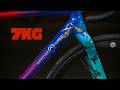 Custom Painted Rainbow + Gold Leaf Italian Super Bike