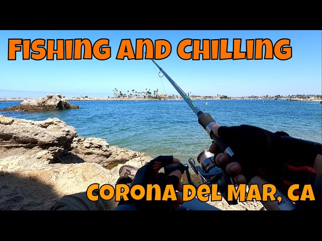 Fishing and Chilling On A Cozy Mini Cliff, In Corona Del Mar, CA