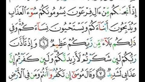 014 سورة ابراهيم من الاية 6 إلى 8
