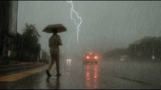 9 Hour Ultra Heavy Rain Walk. Nature Sound. Relaxing Sound for Sleep Meditation. White Noise.