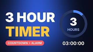 3 Hour Timer โฐ Countdown with Alarm | Exam & Deep Work