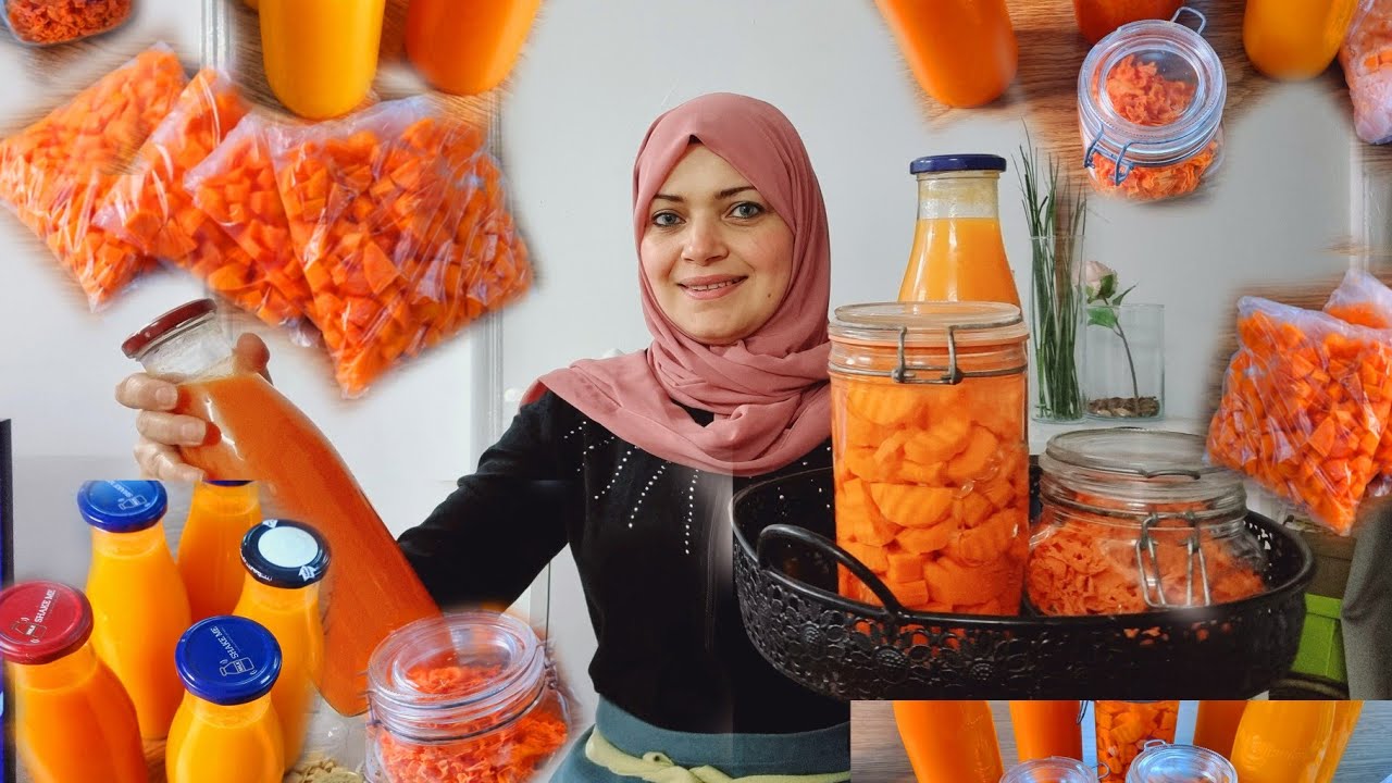 مليت البيت خير بأربعة كيلو جزر🥕 عصير ومربى ومخلل ومجفف