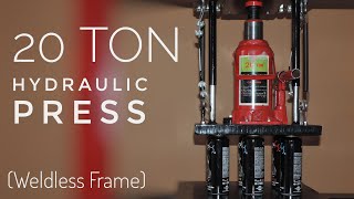 DIY 20 Ton Hydraulic Press (Without Welding Frame)