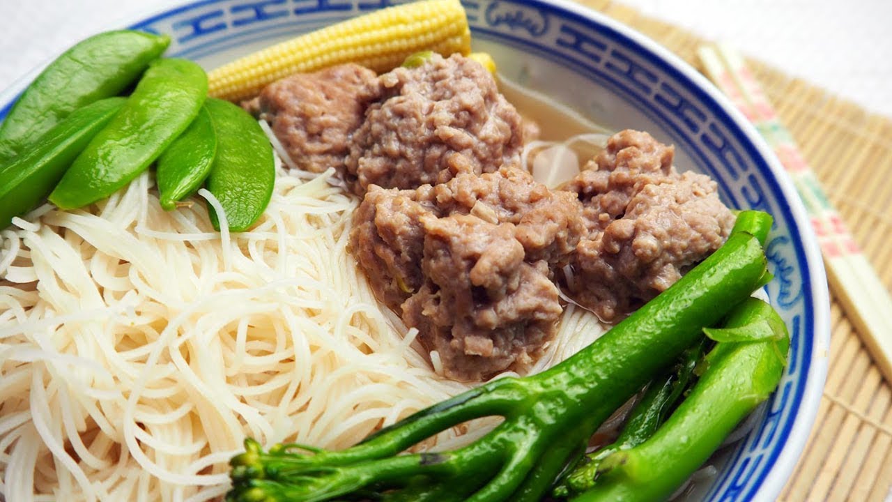 Pork Balls with Vermicelli Noodle Soup | Chinese Recipes For All