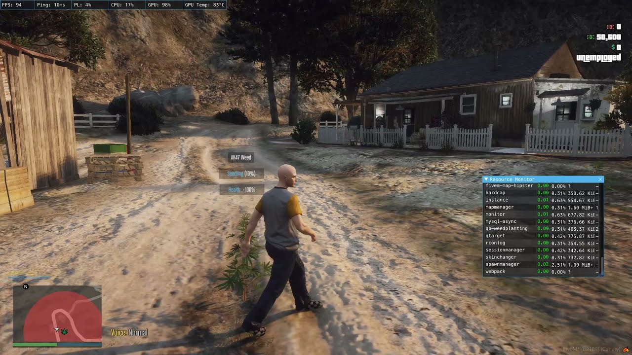 ESX-Weed Planting! Plant trees outside the house!!