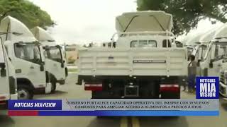GOBIERNO FORTALECE CAPACIDAD OPERATIVADEL INESPRE CON 30 NUEVOS CAMIONES PARAAMPLIAR ACCESO