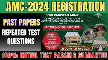 How to Pass Army Medical College Initial Test | AMC 2024 Registration | AMC Initial Test Preparation
