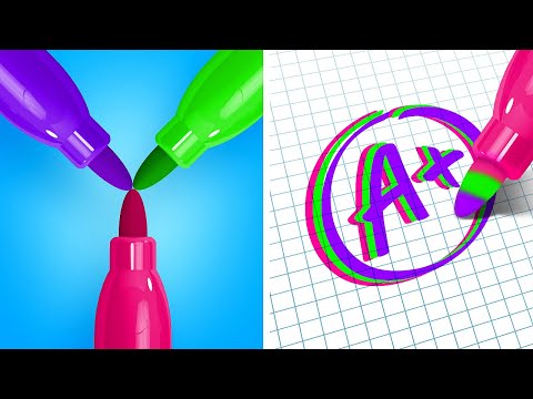 видео: SMART SCHOOL HACKS AND ART IDEAS