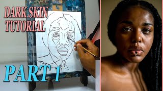 How to Paint Dark Skin Tones With Acrylic Paint.  (Part 1)