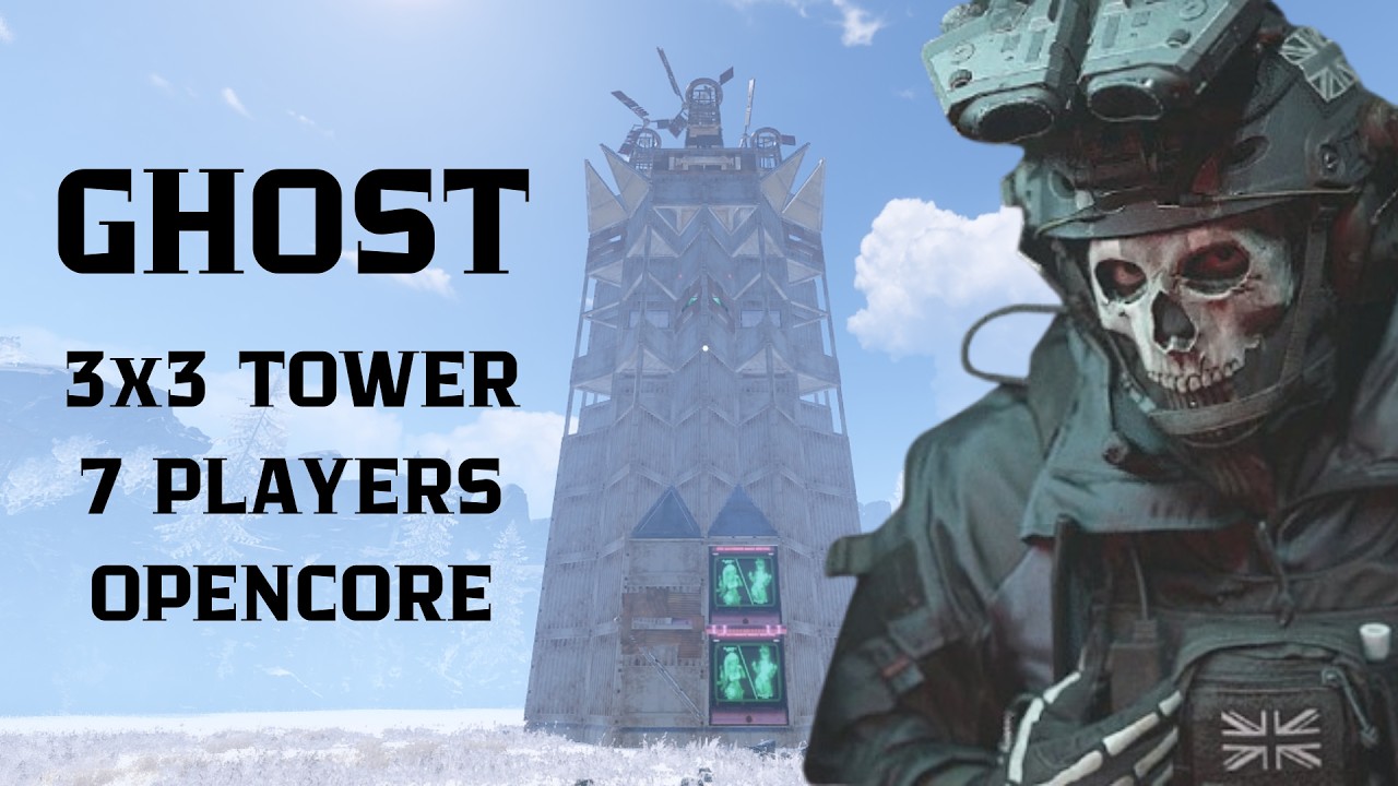 GHOST rust 3x3 tower, opencore, 4-7 players ||| RUST BASE - YouTube