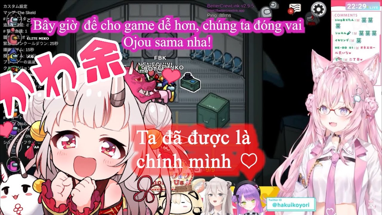 [Hololive Vietsub] Amongus- Mọi người trở thành Ojou sama/Ojou sama Ayame trở thành Ojou sama