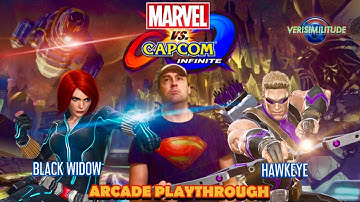 MARVEL VS CAPCOM INFINITE: BLACK WIDOW & HAWKEYE ARCADE PLAYTHROUGH