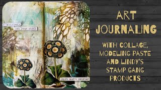 Art journaling with Lindy´s stamp gang products - process video