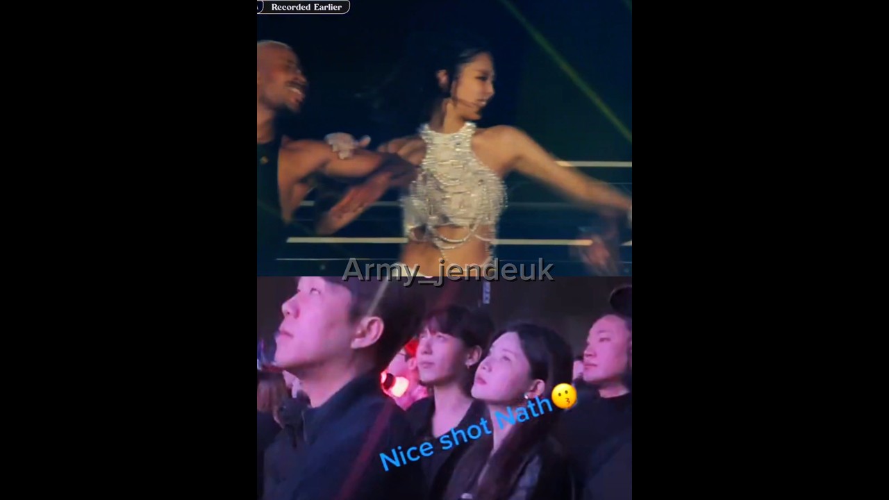 Jungkook reaction on Jennie's "you and me" at coachella 2023 